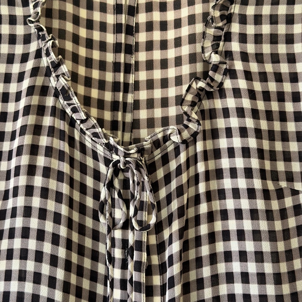 NEW Reformation Black and White Checkered Dress - Picture 3 of 7